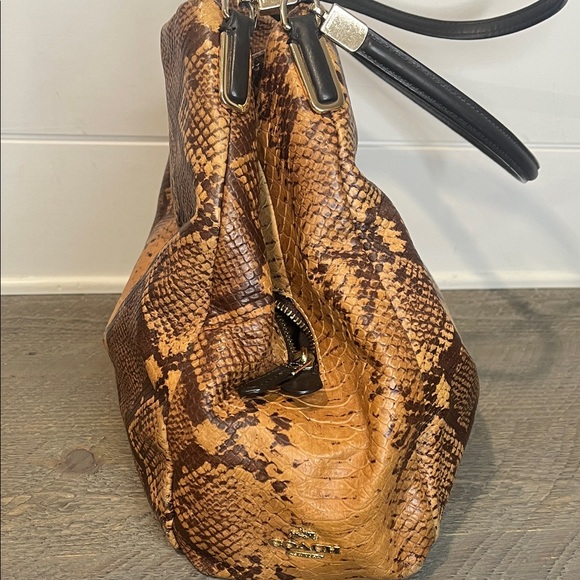 COACH LIMITED EDITION PHOEBE PYTHON LEATHER SHOULDER/TOTE - Picture 11 of 15